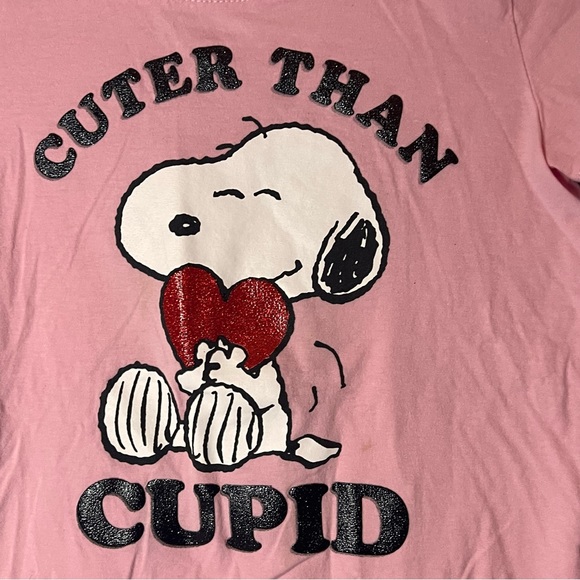 Peanuts Snoopy Valentine's - Cuter Than Cupid Shirt - Picture 3 of 4